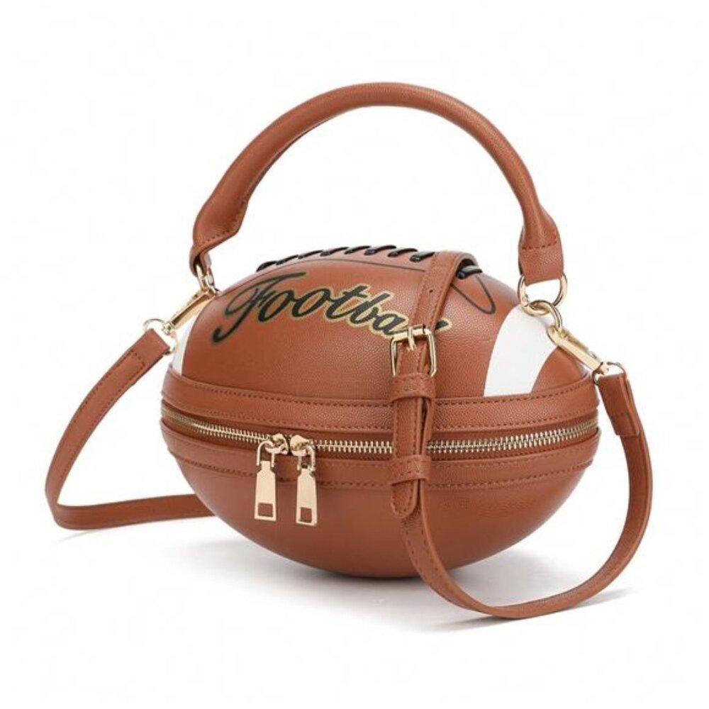 Brand New Football Shaped Crossbody Handbag